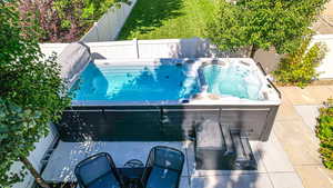 Birds eye view of property