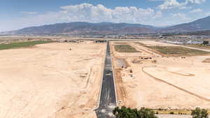 Mountain view with rural landscape and a desert landscape