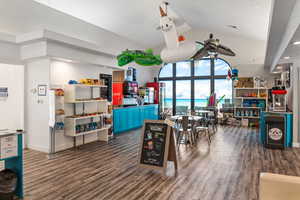 The Hub Clubhouse and entrance to the indoor pool, gym, and pickleball courts.