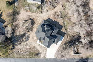 Birds eye view of property