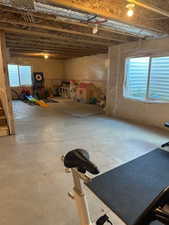 Below grade area featuring plenty of natural light