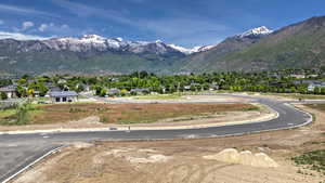 Mountain view featuring a residential view