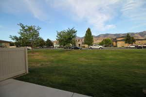 View of yard featuring a mountain view