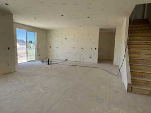 Empty room with stairs