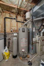 Utilities featuring gas water heater