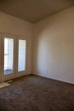 Access to patio from upstairs Living room