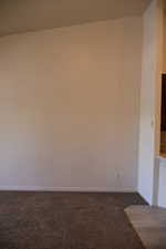 Living Room with vaulted ceilings
