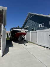 Gated RV Parking Large Enough for a Boat or Trailer
