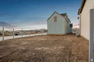 View of yard with fencing to be installed soon.