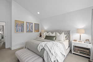 Spacious master with vaulted ceilings