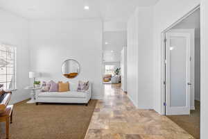 From the front door, looking through the living room