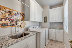 Large Laundry Room - Utility Sink and Cabinets