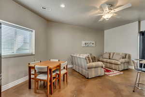 Ground Level ADU Family Room - Open Concept with Dining Area/Kitchen