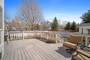 Deck with a mountain view