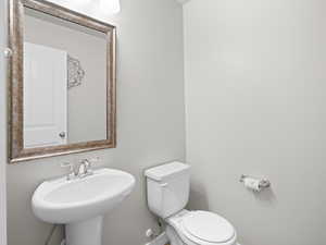 Bathroom with toilet and a sink