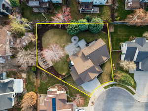 Aerial view with a residential view