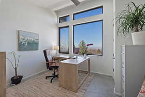 Office space featuring baseboards
