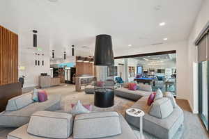 Living area with baseboards