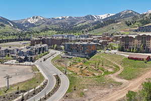 Bird's eye view of a mountain backdrop