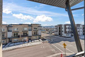 Exterior space with a mountain view