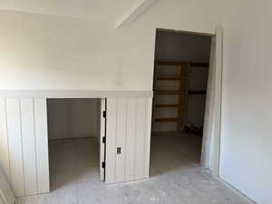 Primary with massive closet an paneled hidden storage
