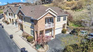 Aerial view with a residential view