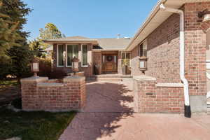 Front entrance to home. House is south-facing