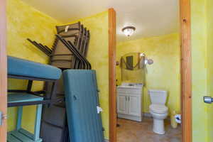 Bathroom #5 - Pool house half-bath/change room area