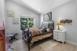 Bedroom #4 with vaulted ceiling