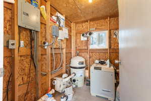 View of pump room and breaker box