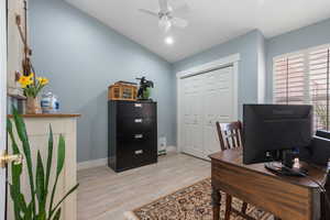 Bedroom #1: This bedroom off of the main entry may be used as a bedroom or an office.