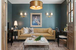 Living room with baseboards