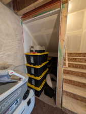 View of storage under the stairs