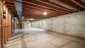 View of below grade area