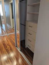 View of closet.
