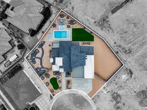 Birds eye view of property