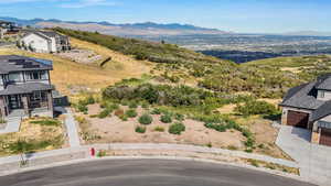 Bird's eye view of a mountain backdrop