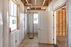 future mudroom and powder bathroom
