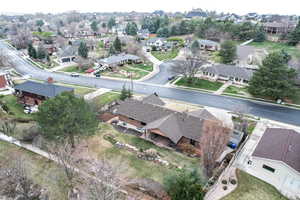 Drone / aerial view with a residential view