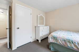 Bedroom featuring carpet floors