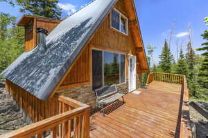 View of wooden deck