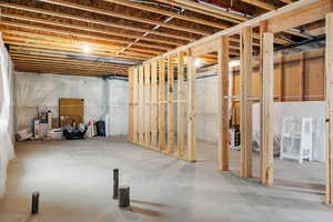 View of unfinished below grade area