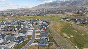 Bird's eye view with a residential view and a mountain view