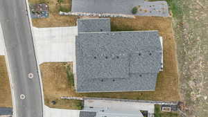 Birds eye view of property