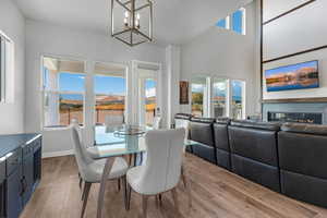 Dining area is right off the kitchen and living area