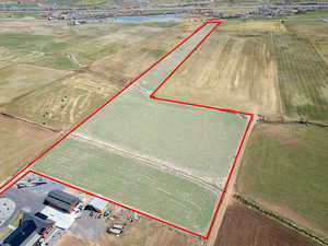 Aerial view with a rural view