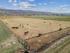 View of mountain feature with a rural view
