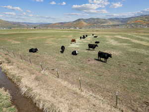 View of mountain feature with a rural view
