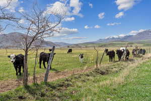 View of mountain feature with a rural view