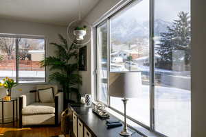 Sitting room featuring wood finished floors